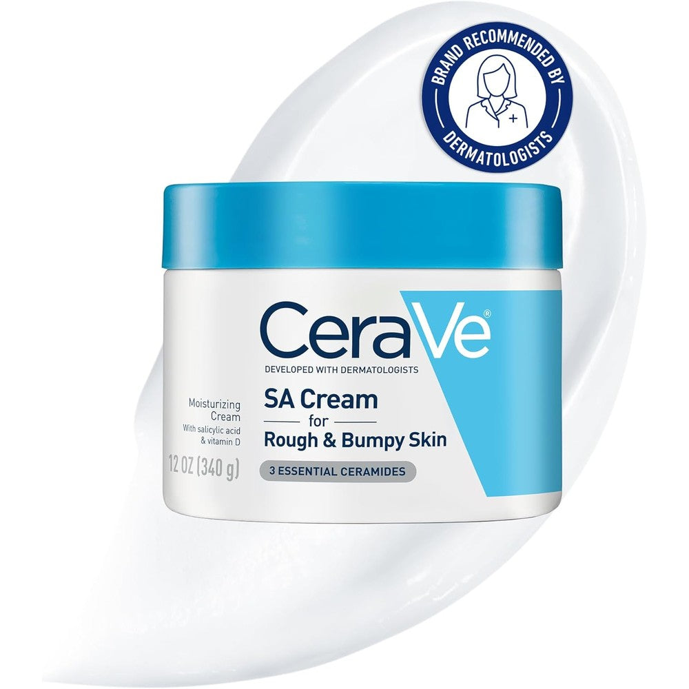 CeraVe SA Cream 12 oz for rough bumpy skin with salicylic acid and ceramides