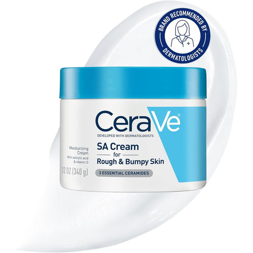 CeraVe SA Cream 12 oz for rough bumpy skin with salicylic acid and ceramides