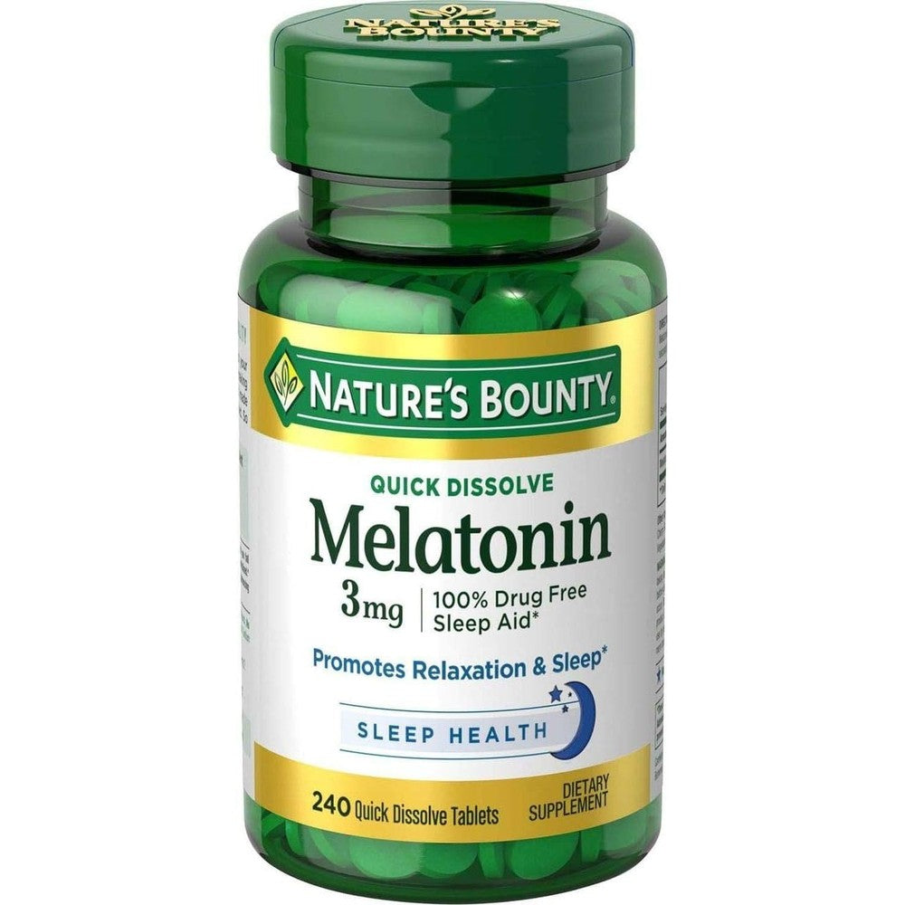 Nature's Bounty Melatonin 3 mg Sleep Tablets 240 Count