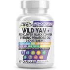 Clean Nutraceuticals Wild Yam Root and Evening Primrose Oil bottle front view