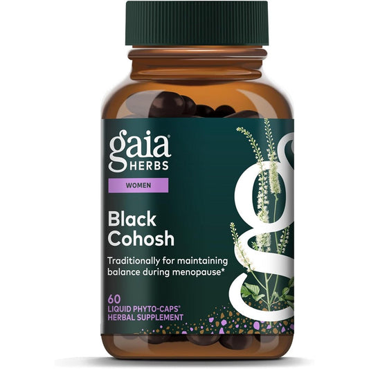 Gaia Herbs Black Cohosh Menopause Support 60 Capsules front view