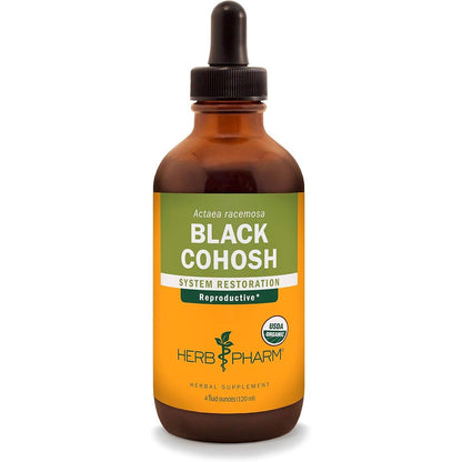 Herb Pharm Certified Organic Black Cohosh liquid extract bottle front view