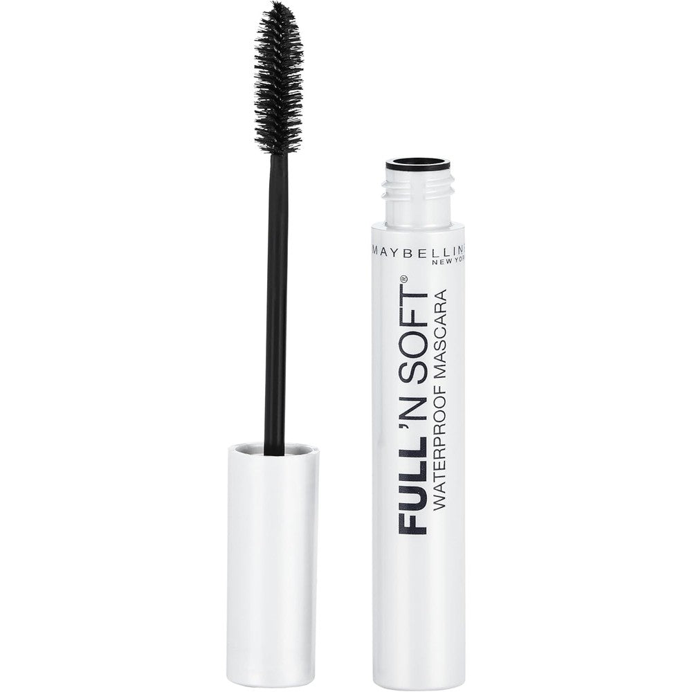 Maybelline Full 'N Soft Waterproof Mascara for Volumizing and Thickening Eyelashes, Very Black 311, 8 Milliliters, 1 Count