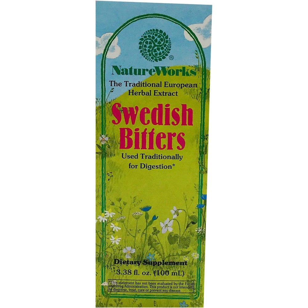 Nature Works Swedish Bitters herbal extract front view