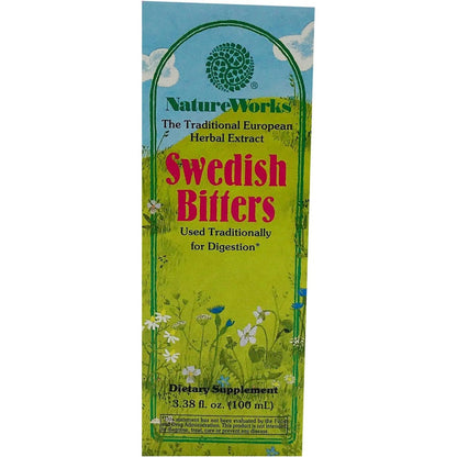 Nature Works Swedish Bitters herbal extract front view