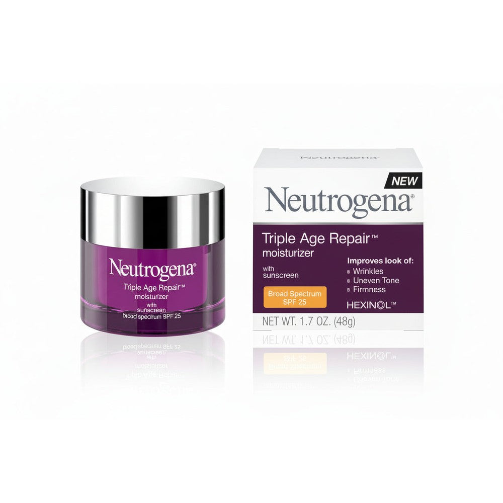 Neutrogena Triple Age Repair Face Moisturizer front view jar for anti-aging routine