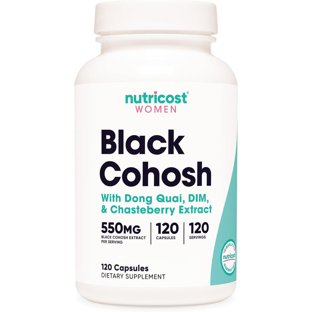 Nutricost Black Cohosh for Women 660mg supplement bottle front view