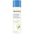 Aveeno Positively Smooth Moisturizing Shave Gel front view pack of six canisters