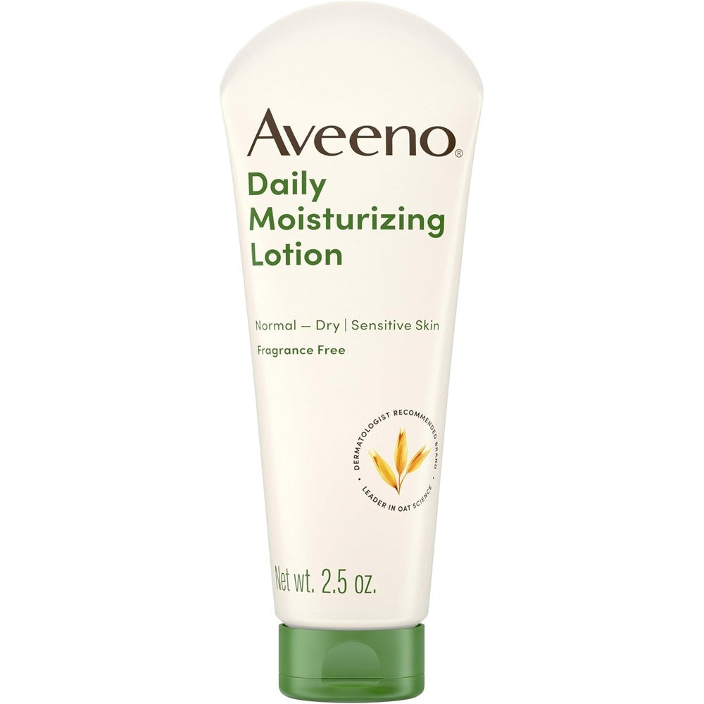 Aveeno Daily Moisturizing Body Lotion With Soothing Prebiotic Oat Fragrance Free Lotion For Dry Skin Two Point Five Fluid Ounce