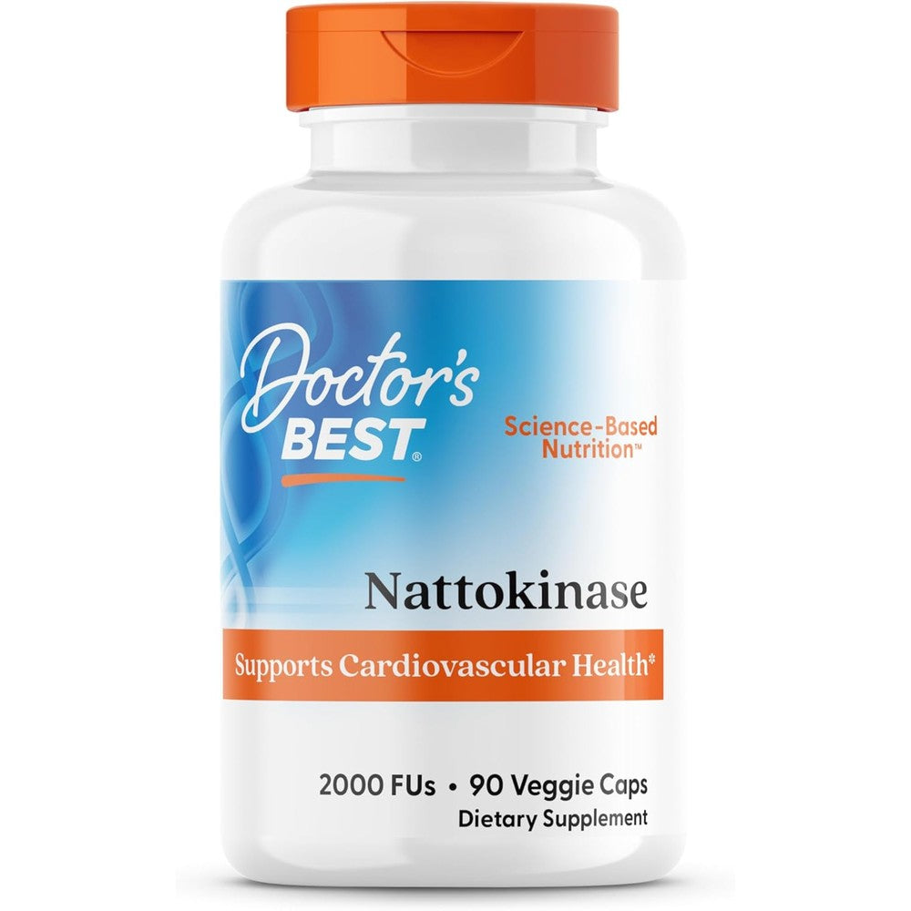 Doctor's Best Nattokinase 2000 Fibrinolytic Units Cardiovascular Health Supplement 90 Veggie Capsules