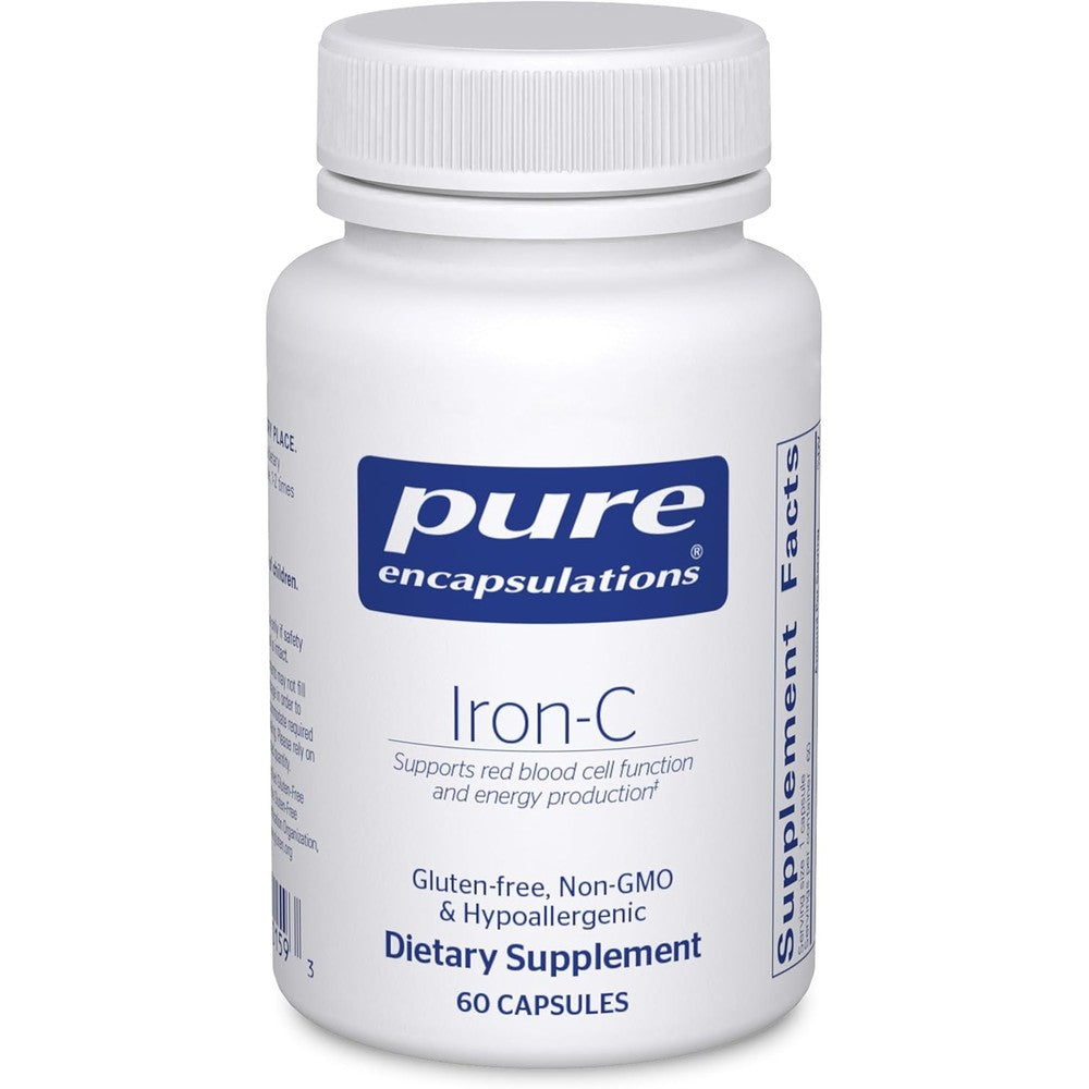 Pure Encapsulations Iron-C 15mg And Vitamin C 175mg Red Blood Cell Support 60 Capsules