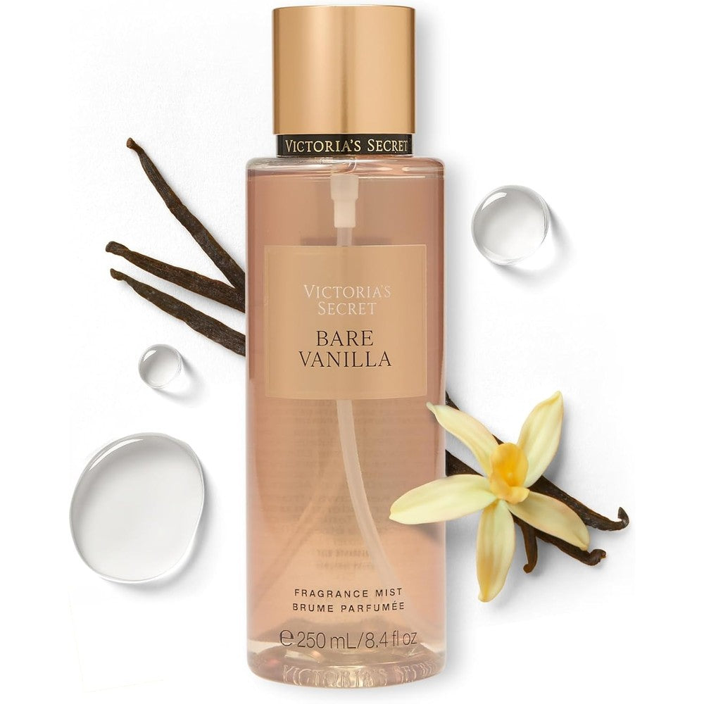 Victoria's Secret Bare Vanilla Body Fragrance Mist Warm And Comforting Gourmand Perfume Spray 250 Milliliter