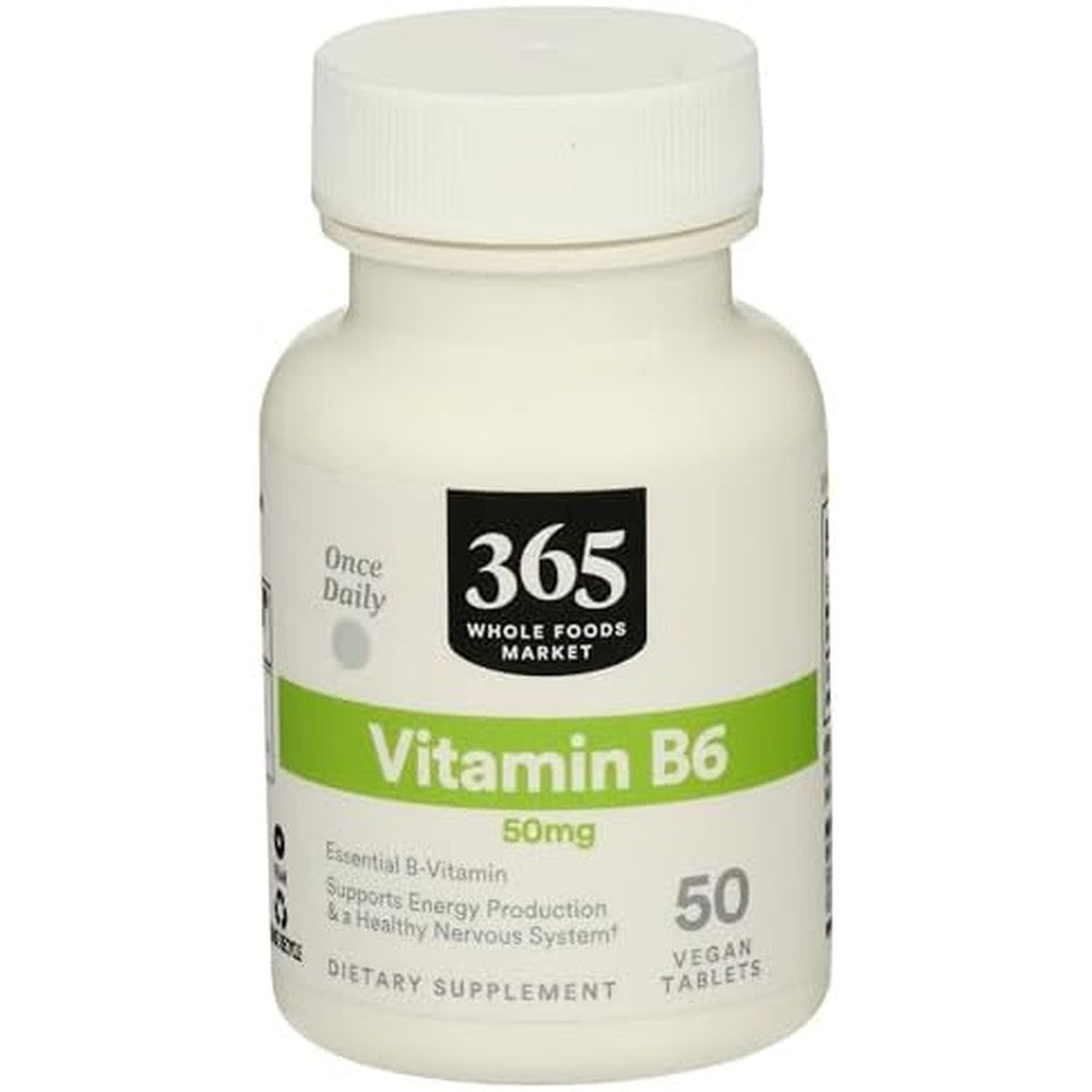 365 by Whole Foods Market Vitamin B6 50mg front view