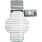 Munchkin Diaper Changing Kit XL portable grey mat front view showing compact folded design for travel.