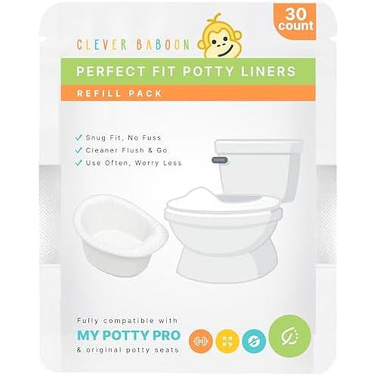 Clever Baboon potty liners for Summer Infant My Potty Pro front view