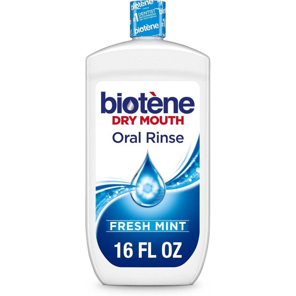 Biotene Dry Mouth Mouthwash Alcohol Free Oral Rinse Soothing Fresh Mint 16 Fluid Ounce 473 Milliliter