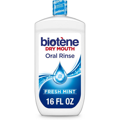 Biotene Dry Mouth Mouthwash Alcohol Free Oral Rinse Soothing Fresh Mint 16 Fluid Ounce 473 Milliliter