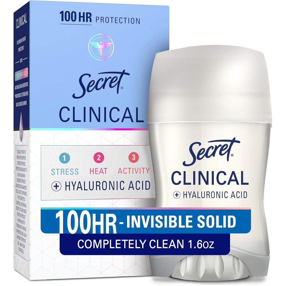 Secret Clinical Strength Invisible Solid Antiperspirant Deodorant front view packaging