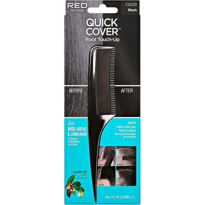 Red by Kiss Quick Cover Root Touch Up Comb front packaging view showing temporary gray concealer