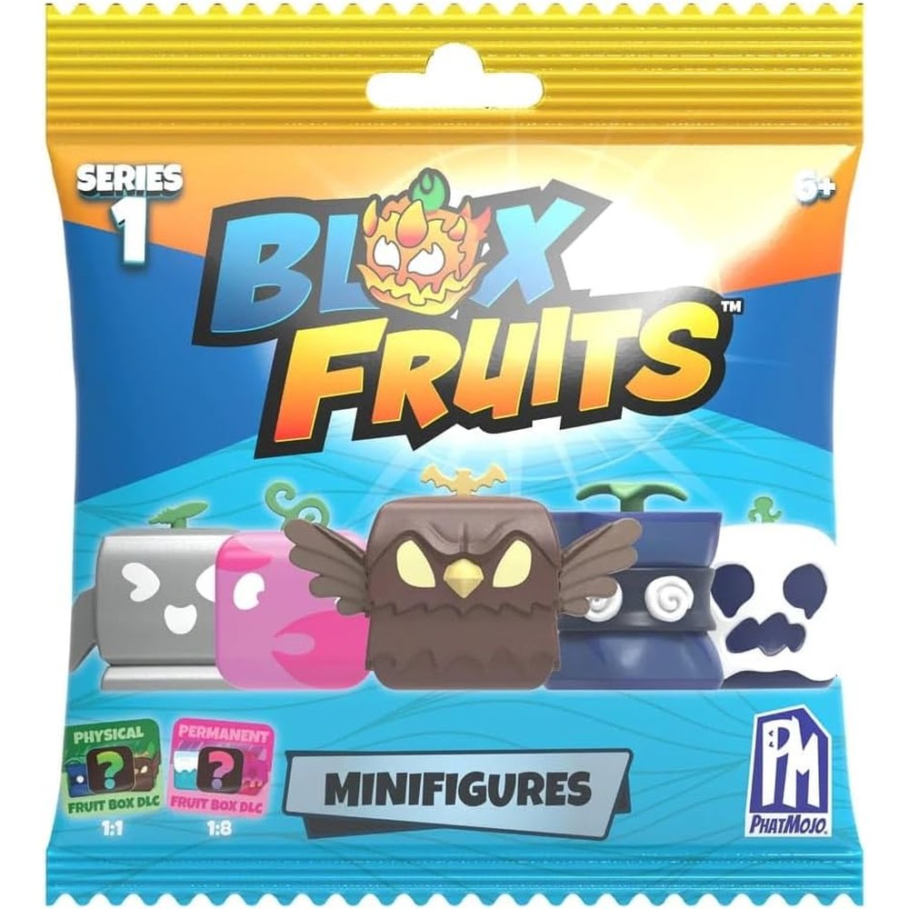 PhatMojo Blox Fruits Series One Collectible Mystery Minifigure Toy Pack With Inside DLC Code One Count