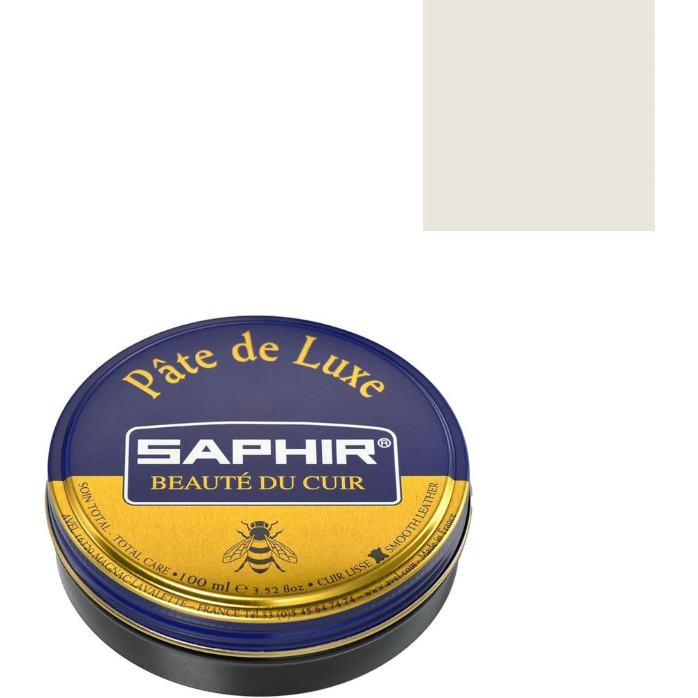 Saphir Beaute Du Cuir Pate De Luxe Leather Shoe Polish Wax Cream For High Gloss Mirror Shine Black 100ml
