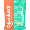 Plackers Micro Mint Dental Floss Picks High Performance Tuffloss With Fold Out FlipPick Fresh Mint Flavor 90 Count Plackers