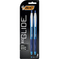 BIC Atlantis Original Retractable Ball Pen, Medium Point 1.0 mm, Blue Ink, 2 Count Pack BIC