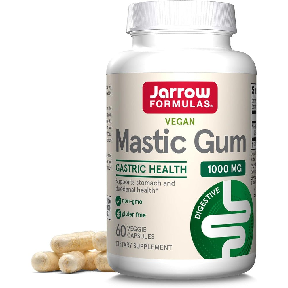 Jarrow Formulas Mastic Gum 1000 mg front view bottle for digestive health support