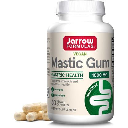 Jarrow Formulas Mastic Gum 1000 mg front view bottle for digestive health support