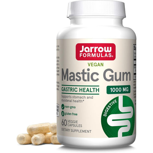 Jarrow Formulas Mastic Gum 1000 mg front view bottle for digestive health support