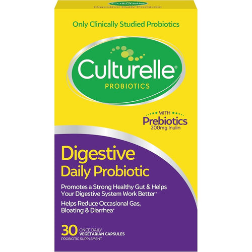 Culturelle Daily Probiotic Digestive Health Capsules front packaging view for gut health