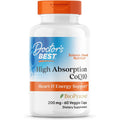 Doctor's Best High Absorption CoQ10 200mg 60 veggie capsules front view bottle for heart health