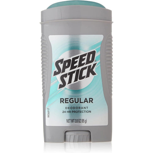 Speed Stick Regular Deodorant three ounce front view showing twenty four hour freshness label