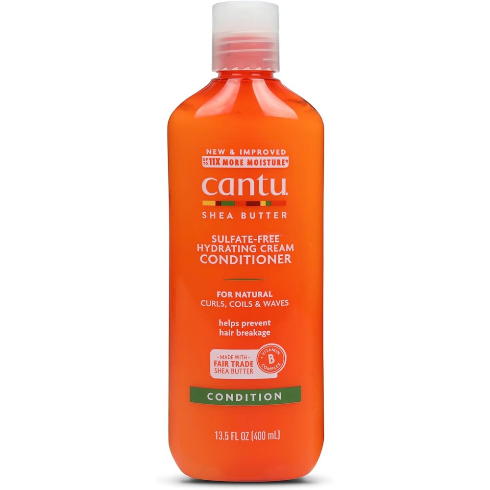 Cantu Shea Butter for Natural Hair Hydrating Cream Conditioner front view bottle for curl definition