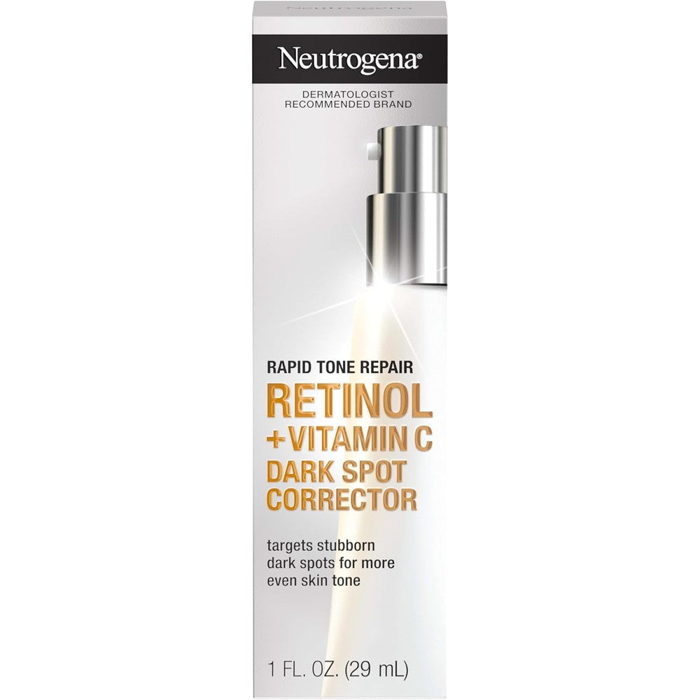 Neutrogena Rapid Tone Repair Retinol and Vitamin C Dark Spot Corrector Face Serum front view bottle