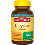 Nature Made L-Lysine 1000 mg 60 tablets front view bottle packaging for immune support