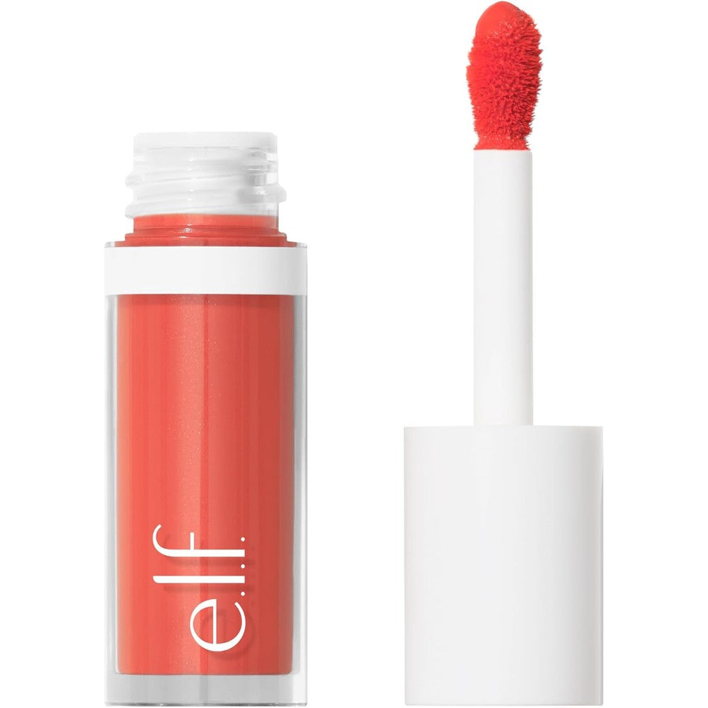 E.l.f. Camo Liquid Blush front view showcasing the Coral Crush shade container and cap.