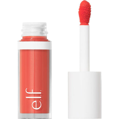 E.l.f. Camo Liquid Blush front view showcasing the Coral Crush shade container and cap.