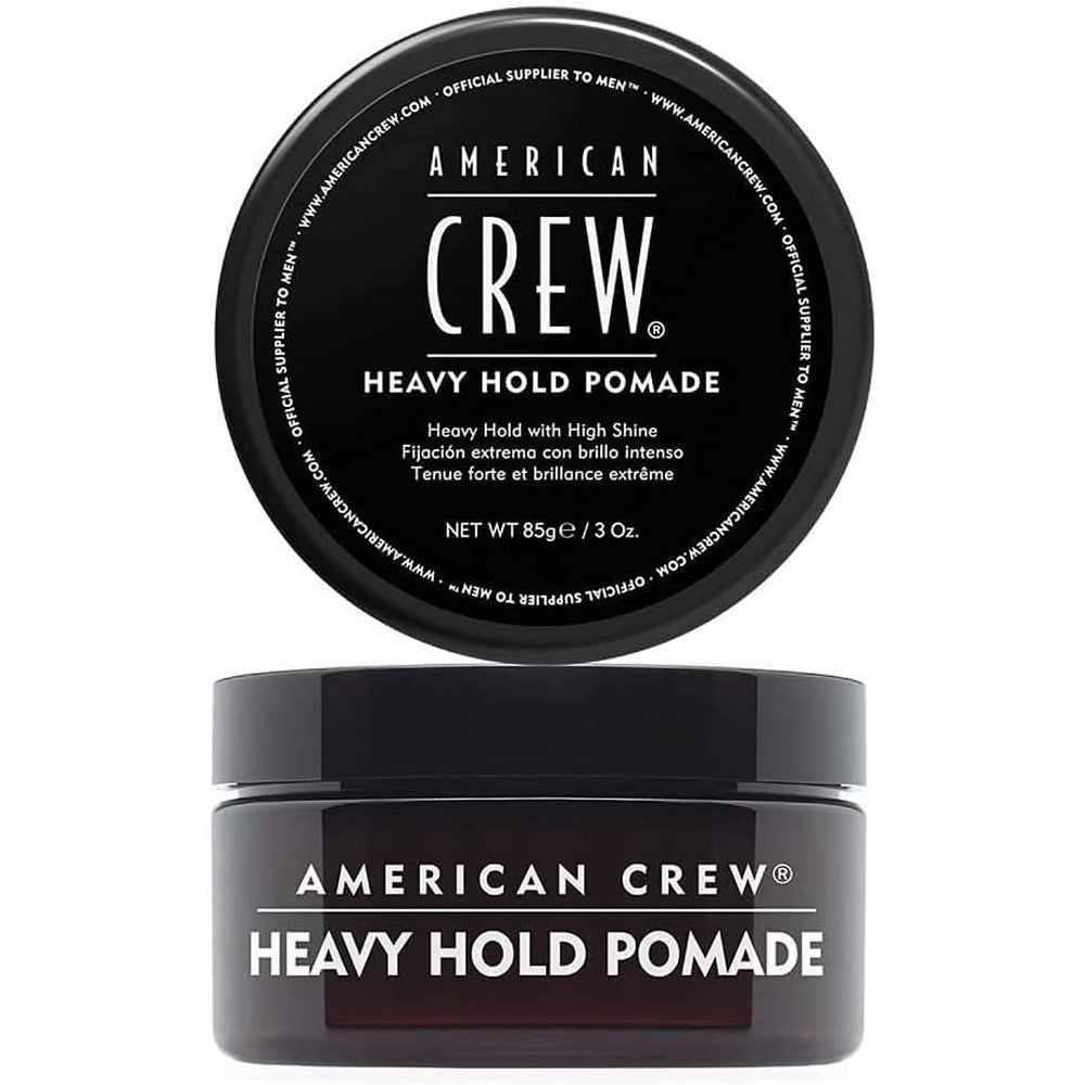 American Crew Heavy Hold Pomade front view jar for professional men styling