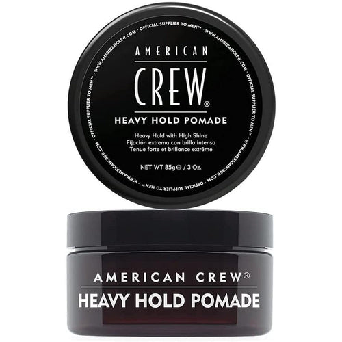 American Crew Heavy Hold Pomade front view jar for professional men styling