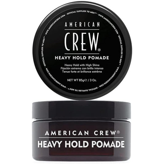 American Crew Heavy Hold Pomade front view jar for professional men styling