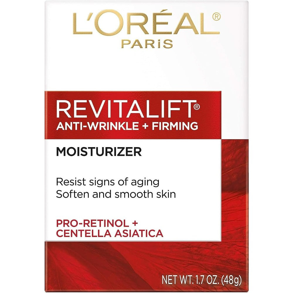 L'Oreal Paris Revitalift Face and Neck Anti-Wrinkle and Firming Moisturizer Day Cream front view packaging
