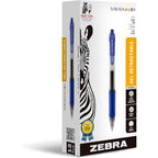 Zebra Pen Sarasa Dry X20 Gel Retractable Pen Medium Point Zero Point Seven Millimeter Blue Ink Twelve Pack