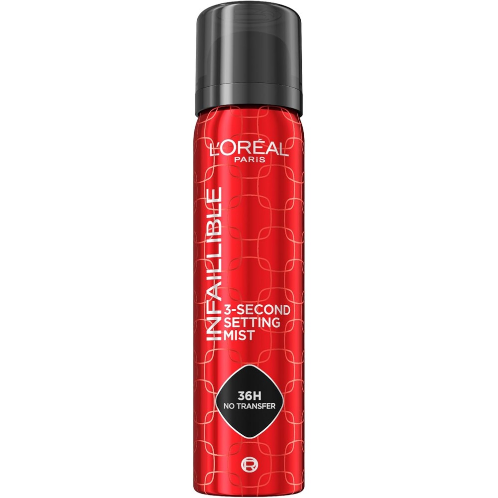 L'Oreal Paris Infallible 3-Second Setting Mist Spray front view authentic makeup fixer