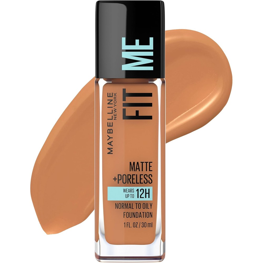 Maybelline New York Fit Me Matte Plus Poreless liquid foundation bottle front view
