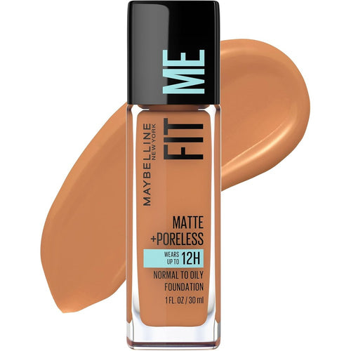 Maybelline New York Fit Me Matte Plus Poreless liquid foundation bottle front view