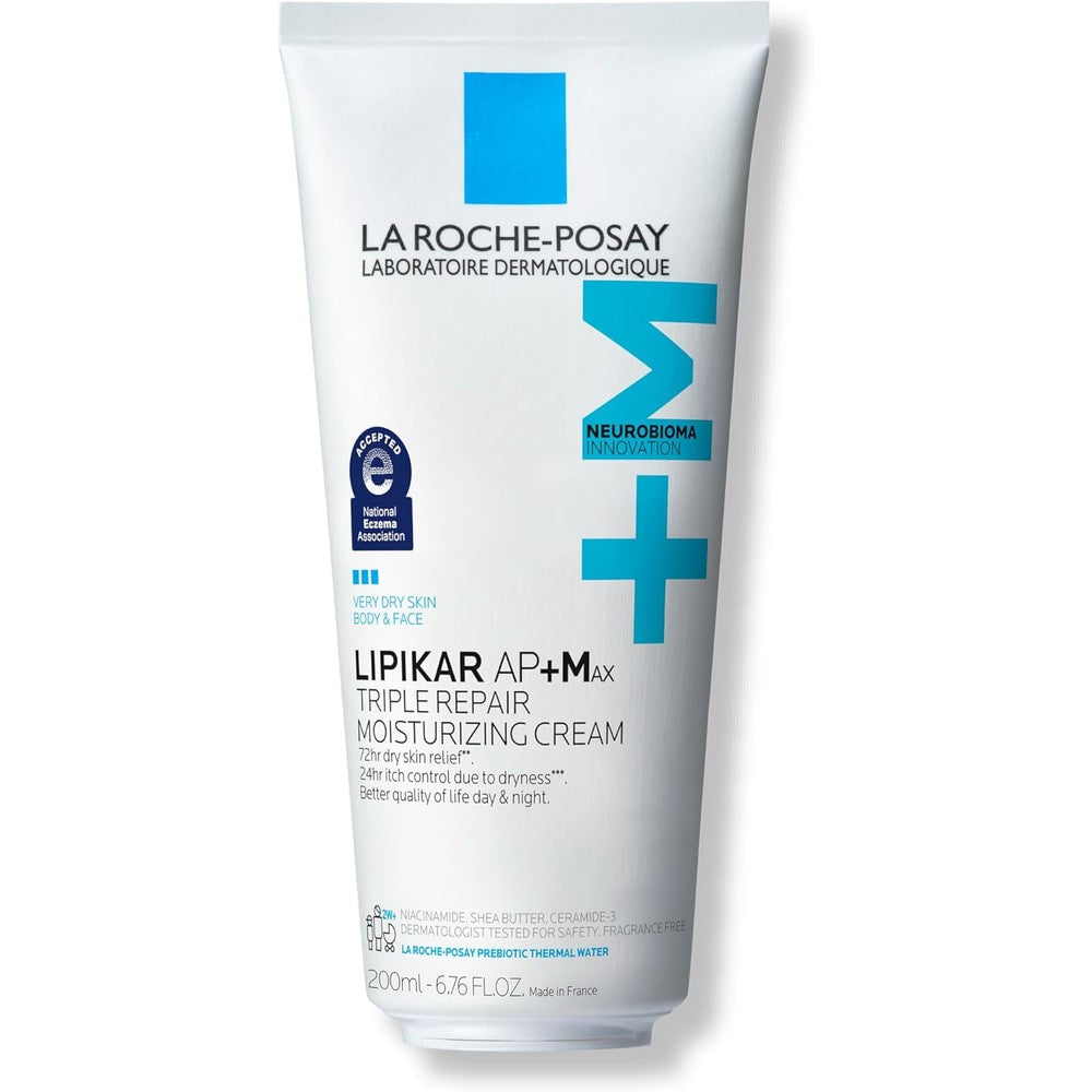 La Roche-Posay Lipikar AP+MAX Triple Repair Moisturizing Cream front view tube for dry skin hydration