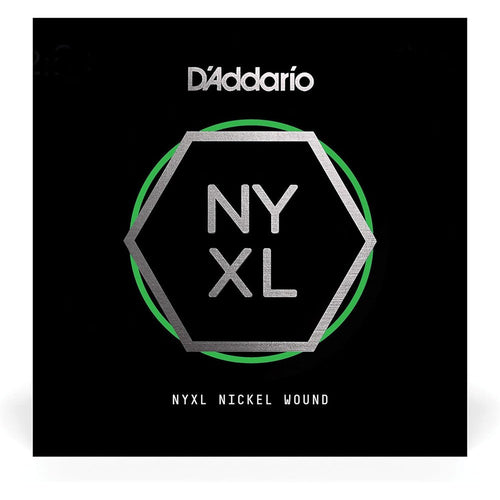 D'Addario NYXL Nickel Wound Electric Guitar Single String front view package showcasing point zero four six gauge replacement string