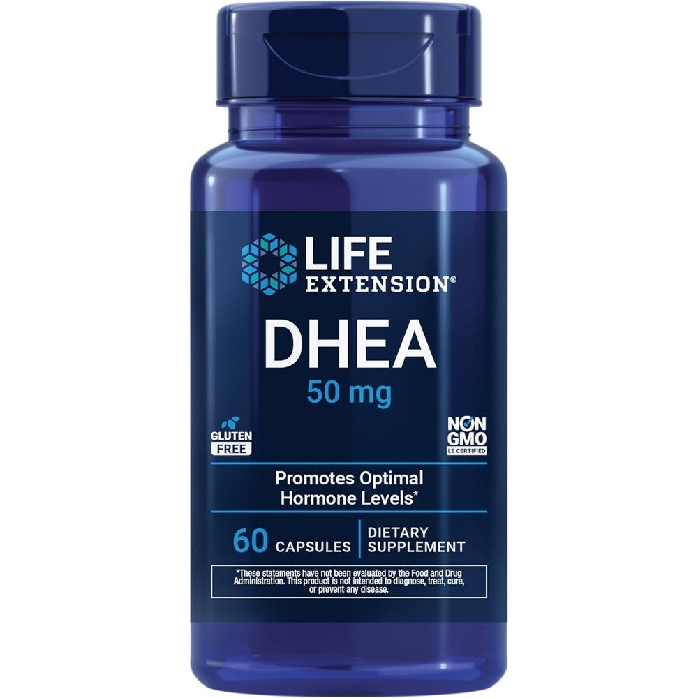 Life Extension DHEA 50 Milligrams Hormone Balance And Cognitive Health Supplement 60 Capsules