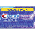 Crest 3D White Teeth Whitening Toothpaste Radiant Mint twin pack front view